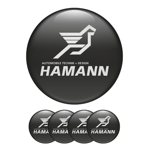 Hamann Silicone Stickers Center Hub White Logo