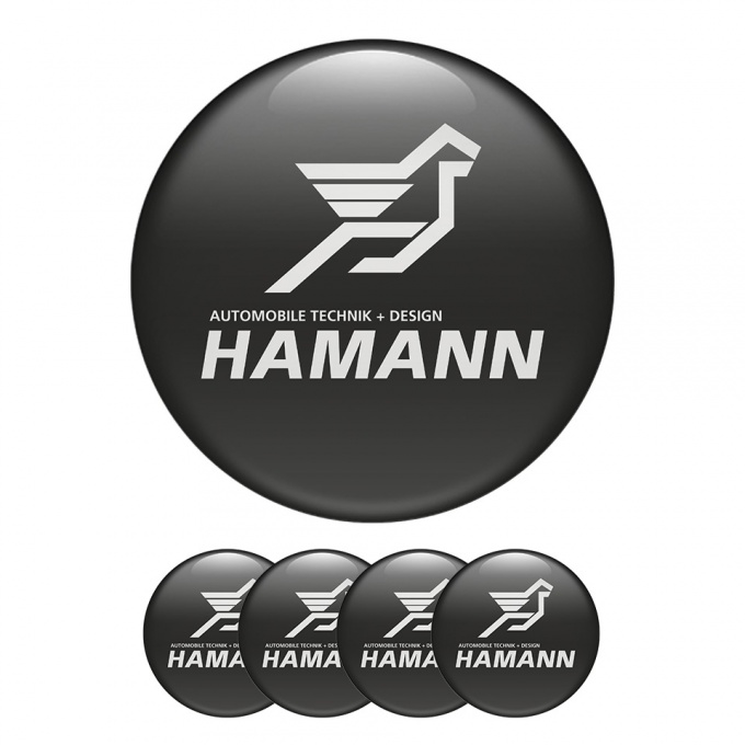 Hamann Silicone Stickers Center Hub White Logo