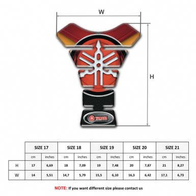 Yamaha Tank Pad Protector Anti Slip Sticker with Classic Logo 