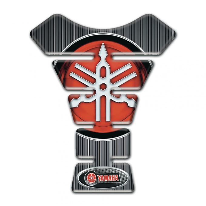 Yamaha Tank Protector Grey Base with White Stripes Design Big Logo Edition 