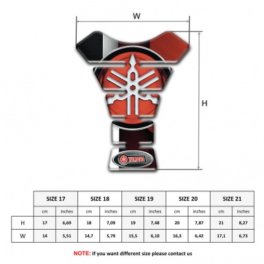 Yamaha Tank Protector Vrertical Colors Style Big logo edition 