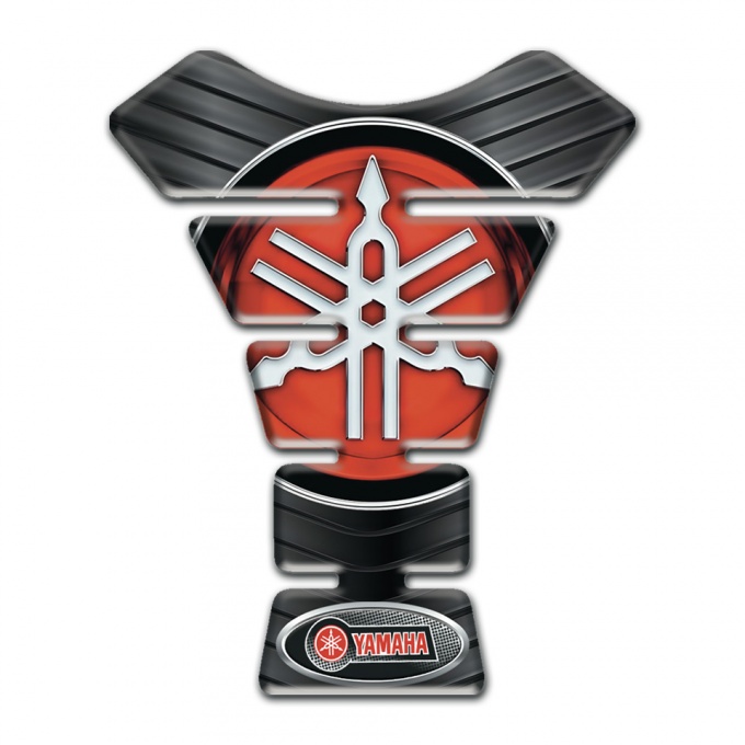 Yamaha Tank Fuse Rubber effect Style Classic Red Logo
