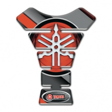 Yamaha Tank Protector Diagonal Gray orange Patterns Style 