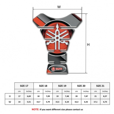 Yamaha Tank Protector Diagonal Gray orange Patterns Style 