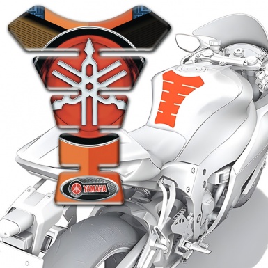 Yamaha Tank Pad Protector Orange Nuances base Design Classic Big Logo 