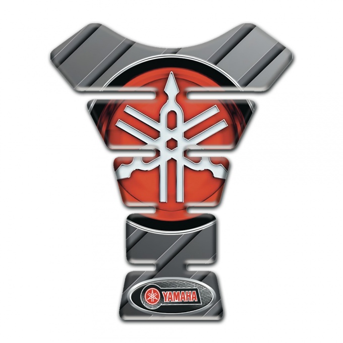 Yamaha Tank Pad Motorbike High End Gray base Classic Red Logo 