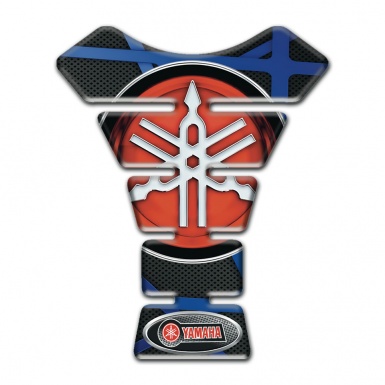 Yamaha Tank Fuse Black with dark Blue Lines Design 