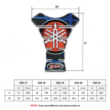 Yamaha Tank Fuse Black with dark Blue Lines Design 