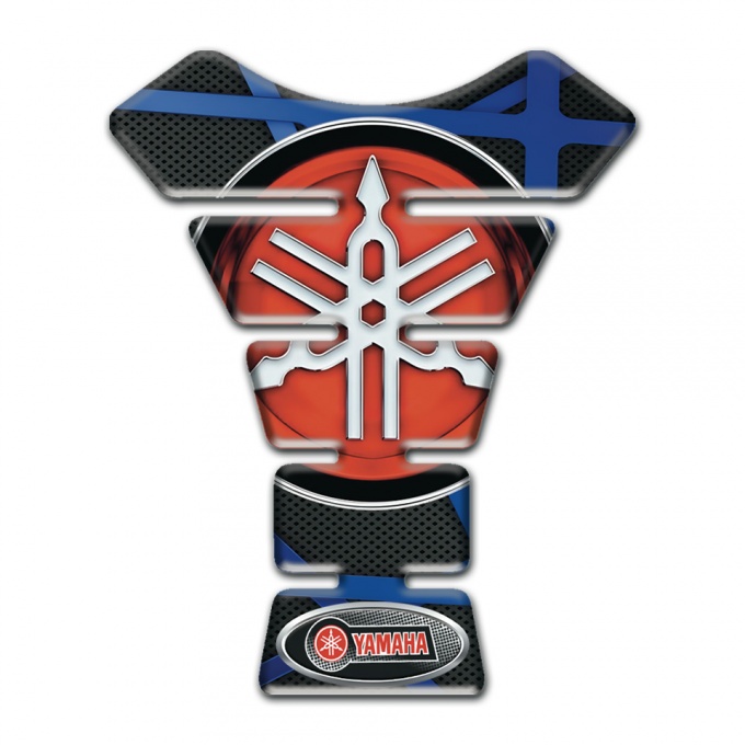 Yamaha Tank Fuse Black with dark Blue Lines Design 