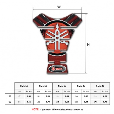 Yamaha Tank Guard Pads Silicone Sticker Classic Big Logo Design 