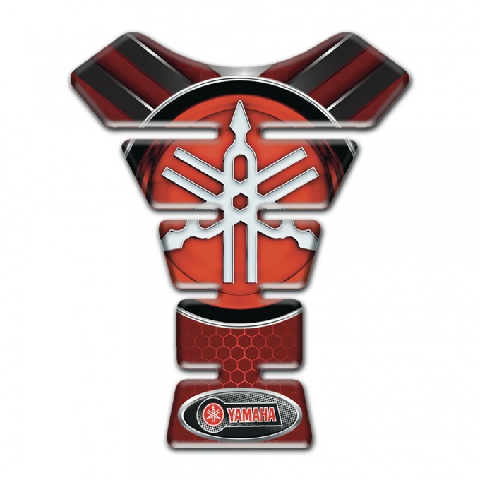 Yamaha Tank Guard Pads Silicone Sticker Classic Big Logo Design 