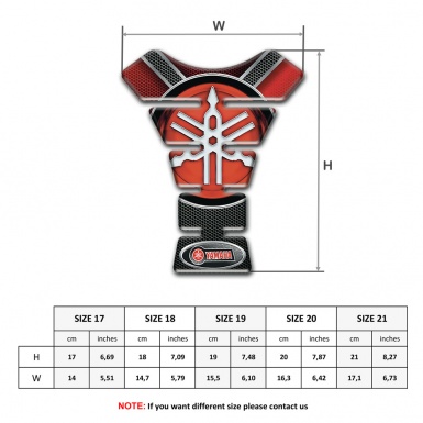 Yamaha Tank Protector Classic Red Logo design High-Quality Model 