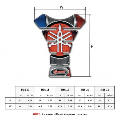 Yamaha Tank Guard Pads Classic Red Logo Motorcycle Style 