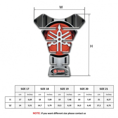 Yamaha Tank Pad Motorbike Metal Center Panel Design Classic Big Logo 