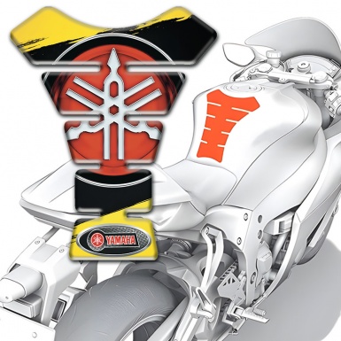 Yamaha Tank Protector Yellow Black Paints Design with Big Classic Logo 