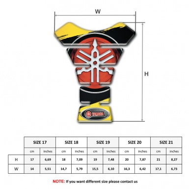 Yamaha Tank Protector Yellow Black Paints Design with Big Classic Logo 