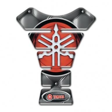 Yamaha Tank Guard Pads Gray Leather effect with Big Classic Logo 