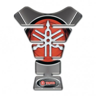 Yamaha  Tank Pad Protector Gray with White Stripes background and Big logo 