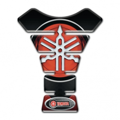 Yamaha Tank Pad Motorbike Clear Black Base Style Big Red Logo 