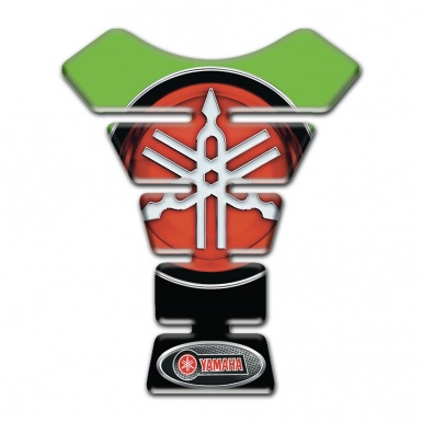 Yamaha Tank Pad Protector Green Motive Design Big Red logo Style 