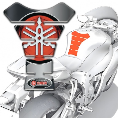 Yamaha Tank Pad Motorbike Clear Grey design Base Big Logo Style 