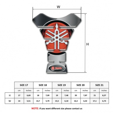 Yamaha Tank Pad Motorbike Clear Grey design Base Big Logo Style 