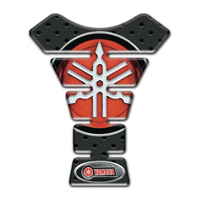 Yamaha Tank Fuse Perforated Rubber Style Classic Red Logo 