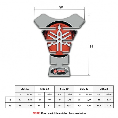 Yamaha Tank Pad Motorbike Gray Print and big Logo 