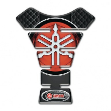 Yamaha Tank Protector dark Mesh Background and big Logo style 