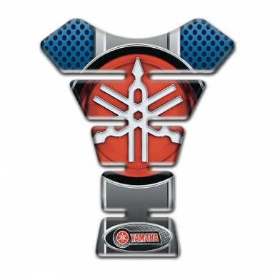 Yamaha Tank Guard Pads Gray Blue Details Design Big Logo Style 