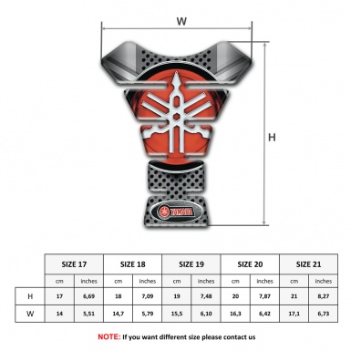 Yamaha Tank Pad Motorbike Perforated Gray surfece edition 