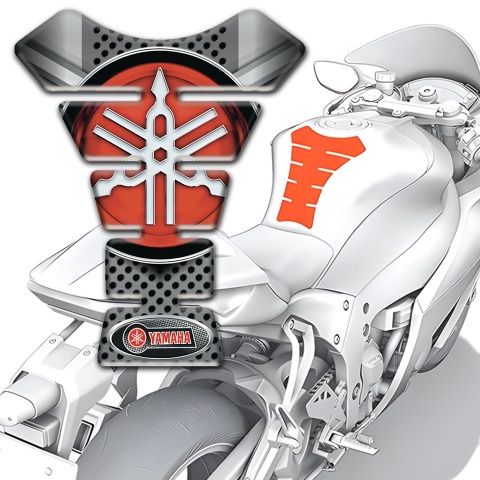 Yamaha Tank Pad Motorbike Perforated Gray surfece edition 
