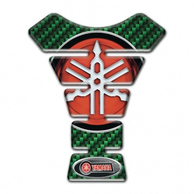 Yamaha Tank Pad Protector Green Carbon Big Red logo 