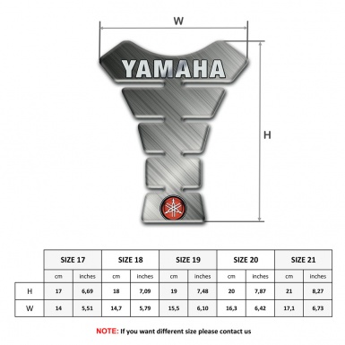 Yamaha Tank Pad Motorbike Matte Effect Base Grey Logo 