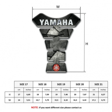 Yamaha Tank Protector  Mixed Details base Inscription Logo Style 