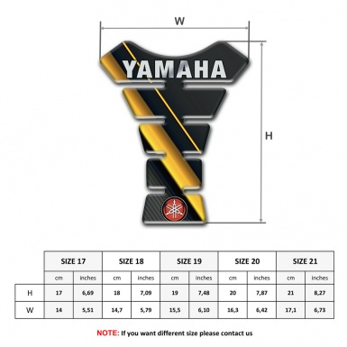 Yamaha Tank Fuse Diagonal Yellow Tapes Style Small Logo 