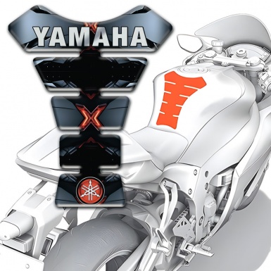 Yamaha Tank Pad Motorbike Fire X base Style Inscription Logo edition 