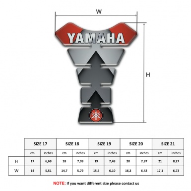 Yamaha Tank Pad Protector Racing Edition Inscription Logo Design 