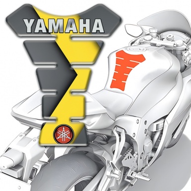 Yamaha Tank Fuse Yellow Gray Decoration Inscription Logo Edition 