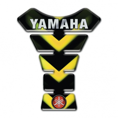 Yamaha Tank Protector Yellow Green V Shape Decoration Design 