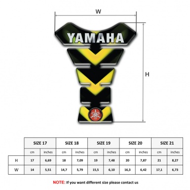 Yamaha Tank Protector Yellow Green V Shape Decoration Design 
