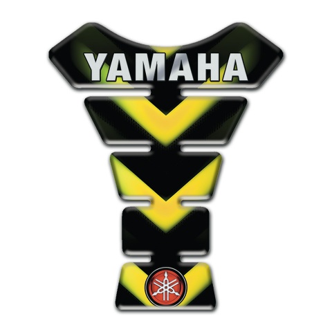Yamaha Tank Protector Yellow Green V Shape Decoration Design 