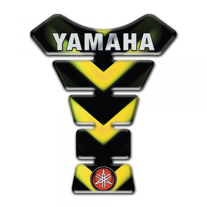 Yamaha Tank Protector Yellow Green V Shape Decoration Design 