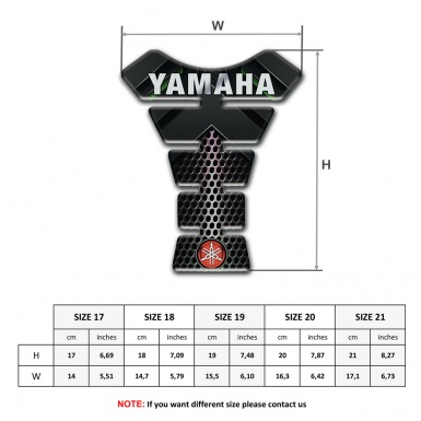 Yamaha Tank Pad Protector dark Stylish Design Small Logo Style 