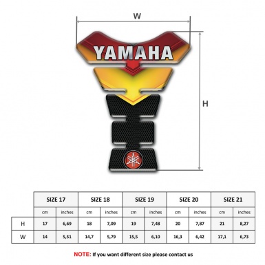Yamaha Tank Fuse Colorful High End Base Inscription Logo Style 