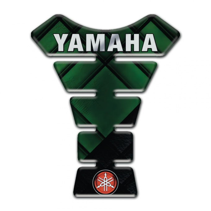 Yamaha Tank Pad Motorbike Dark Green Decoration base Inscription Logo Style 