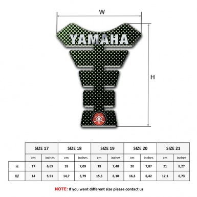Yamaha Tank Fuse Green Dots Style Small Logo 