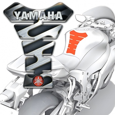 Yamaha Tank Guard Pads Grey Details Style with Logo Inscription