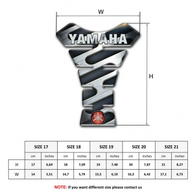 Yamaha Tank Guard Pads Grey Details Style with Logo Inscription
