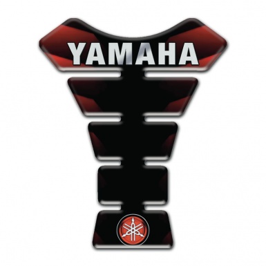 Yamaha Tank Guard Pads Unique Black Red Design Small Logo Edition 
